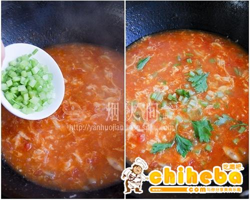 番茄蘑菇疙瘩汤的做法 步骤6